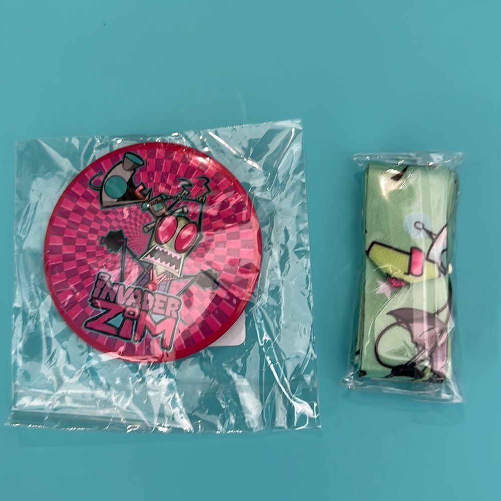 Invader zim bundle Button badge ID card holder neck strap students nurses doctor